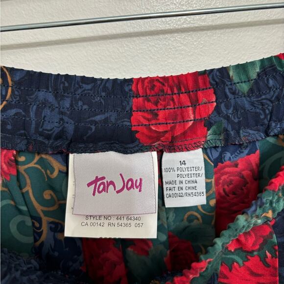 Vintage 90s Floral Pleated Midi Skirt - Size 14 - Picture 4 of 5